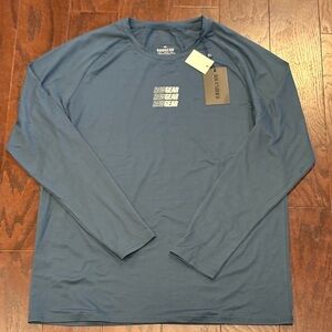 RAWGEAR Men's Blue Long Sleeve Logo Performance Athletic Shirt Size XL NWT